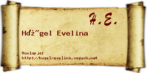 Hügel Evelina névjegykártya